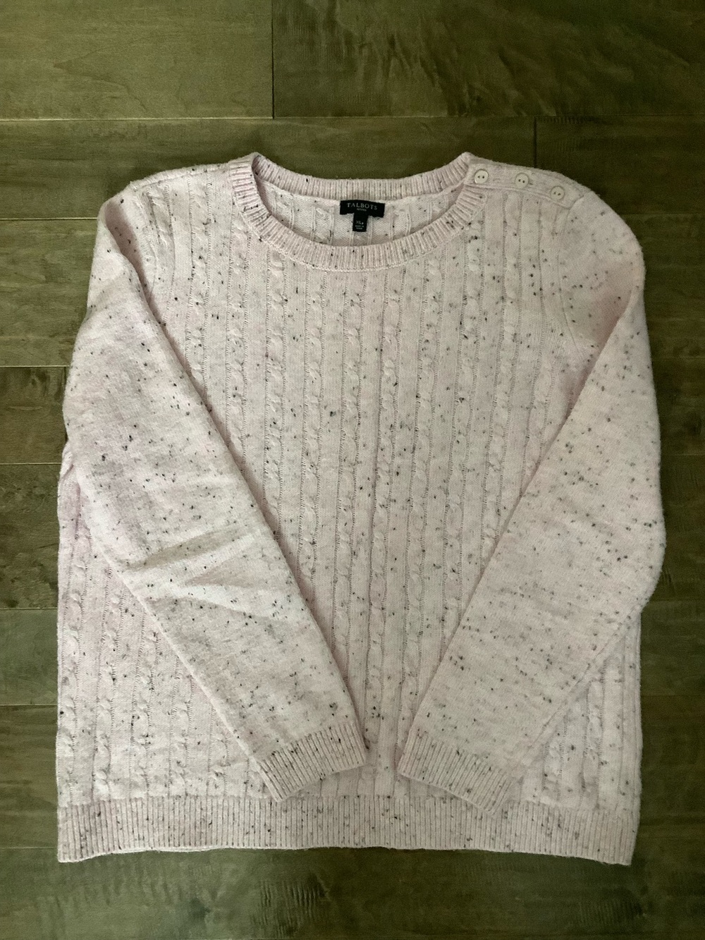 Talbots Light Pink Speckled Knit Sweater